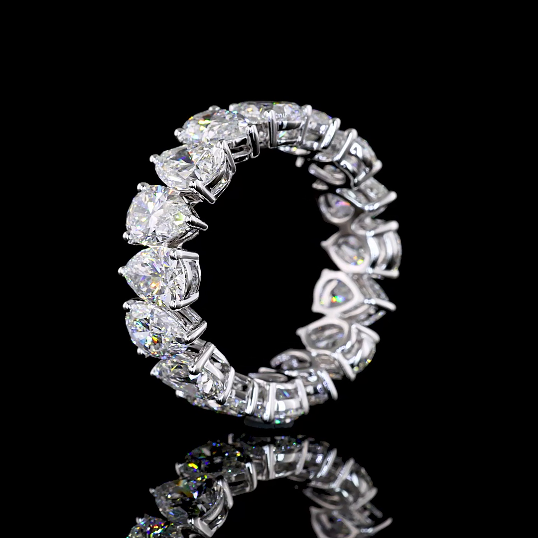 6ctw Pear Prong Diamond Eternity Band