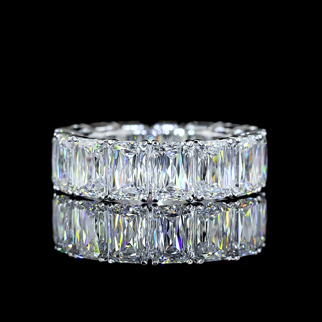 9ctw Radiant Prong Diamond Eternity Band