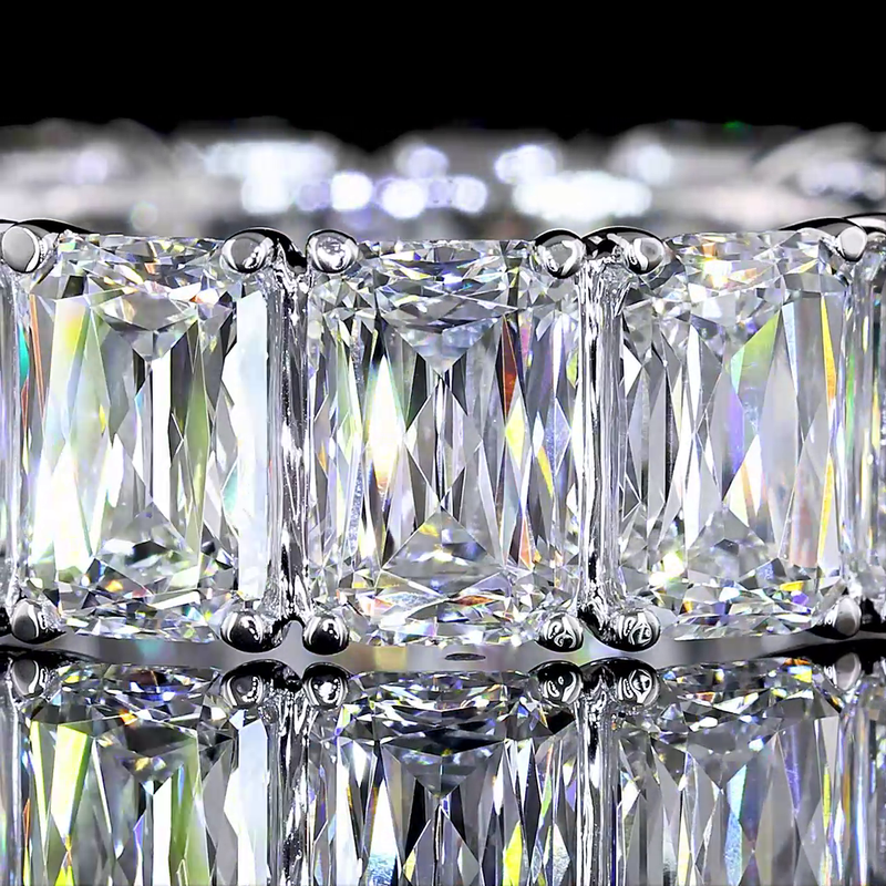 9ctw Radiant Prong Diamond Eternity Band