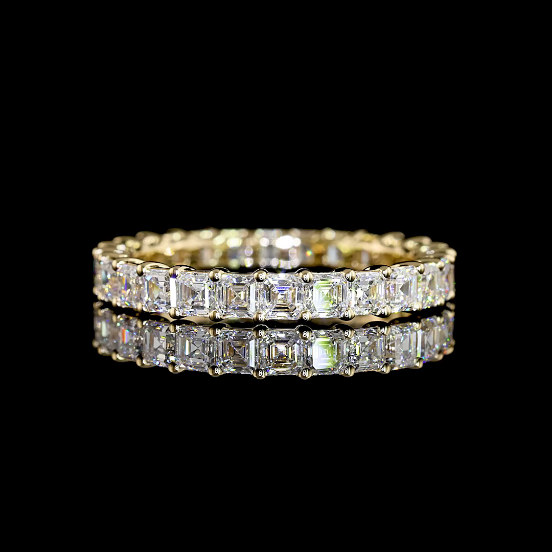 2ctw Prong Asscher Eternity Band
