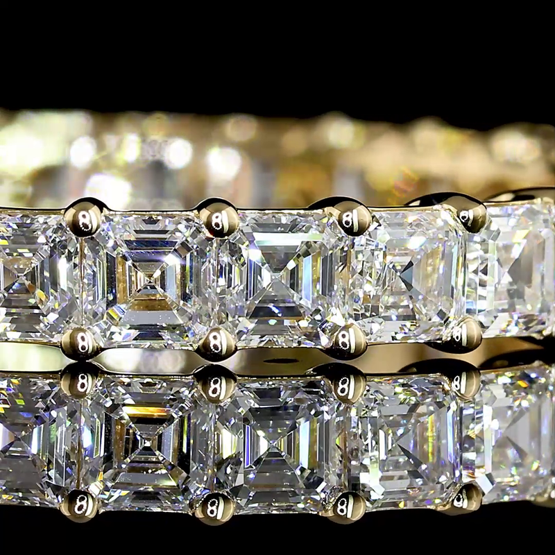 2ctw Prong Asscher Eternity Band