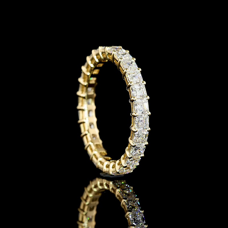 2ctw Prong Asscher Eternity Band