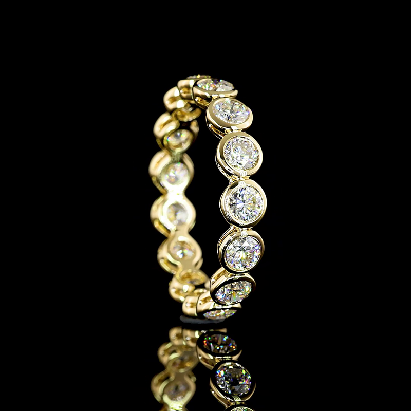 2ctw Bezel Round Eternity Band