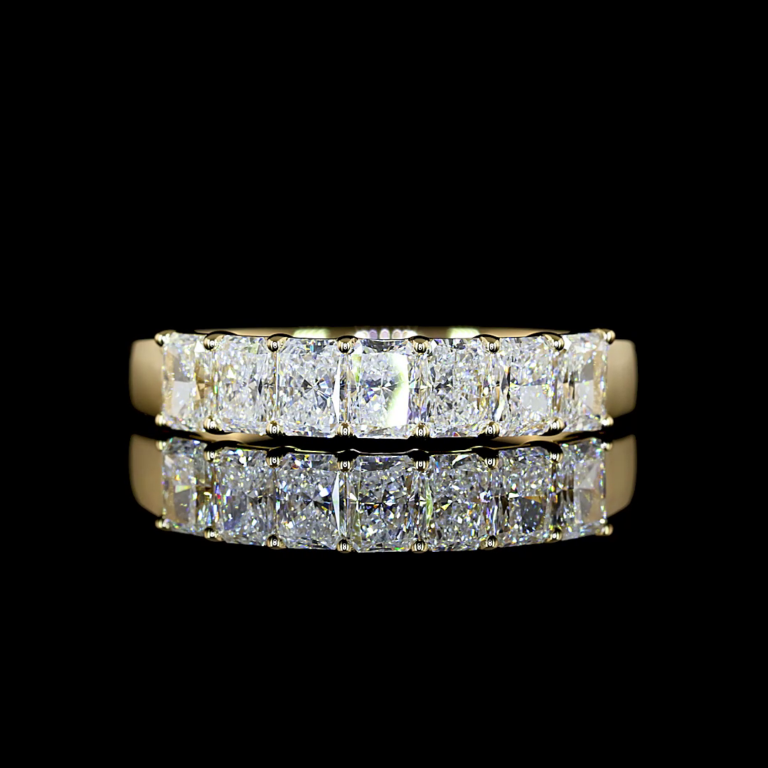 1ctw Prong Radiant Seven Stone Band