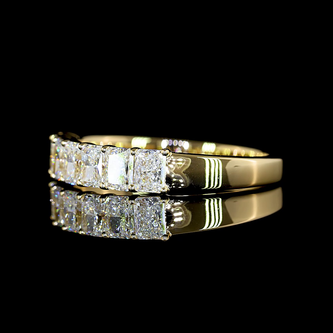 1ctw Prong Radiant Seven Stone Band
