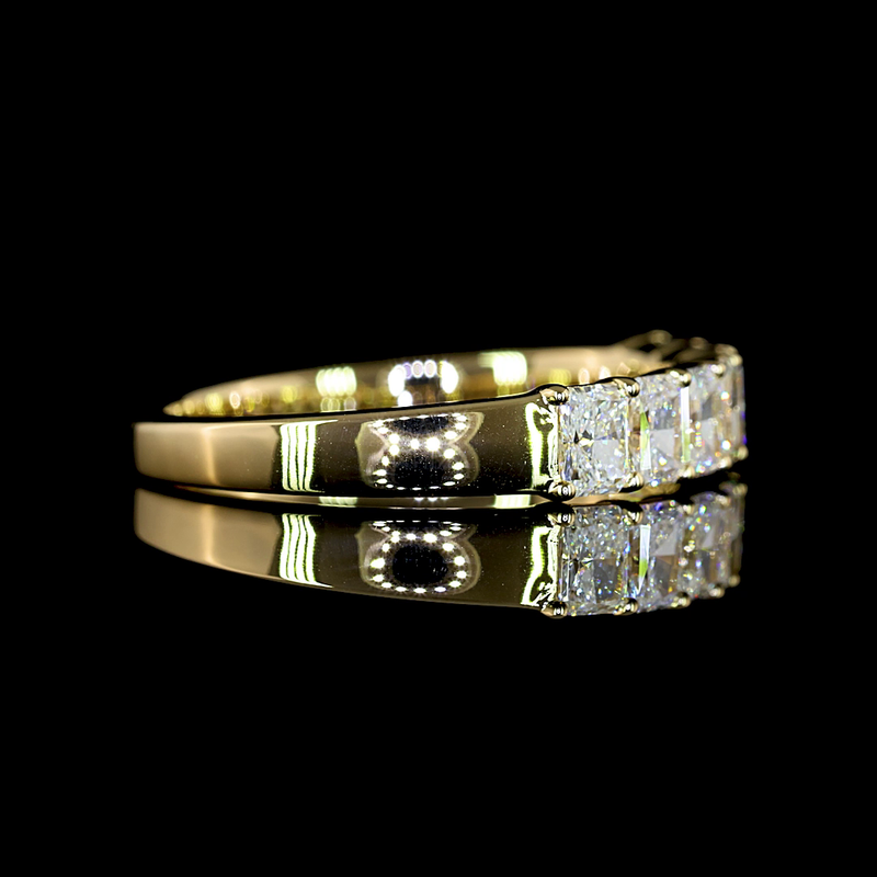 1ctw Prong Radiant Seven Stone Band