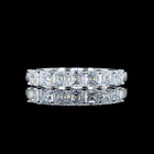 1ctw Prong Asscher Seven Stone Band