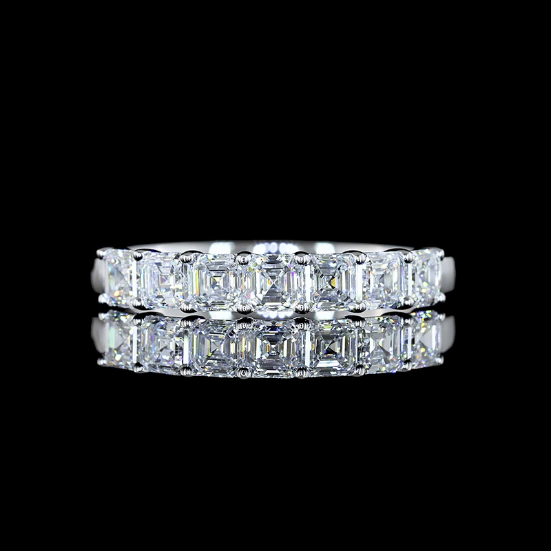 1ctw Prong Asscher Seven Stone Band