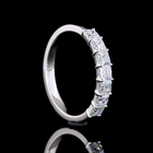 1ctw Prong Asscher Seven Stone Band