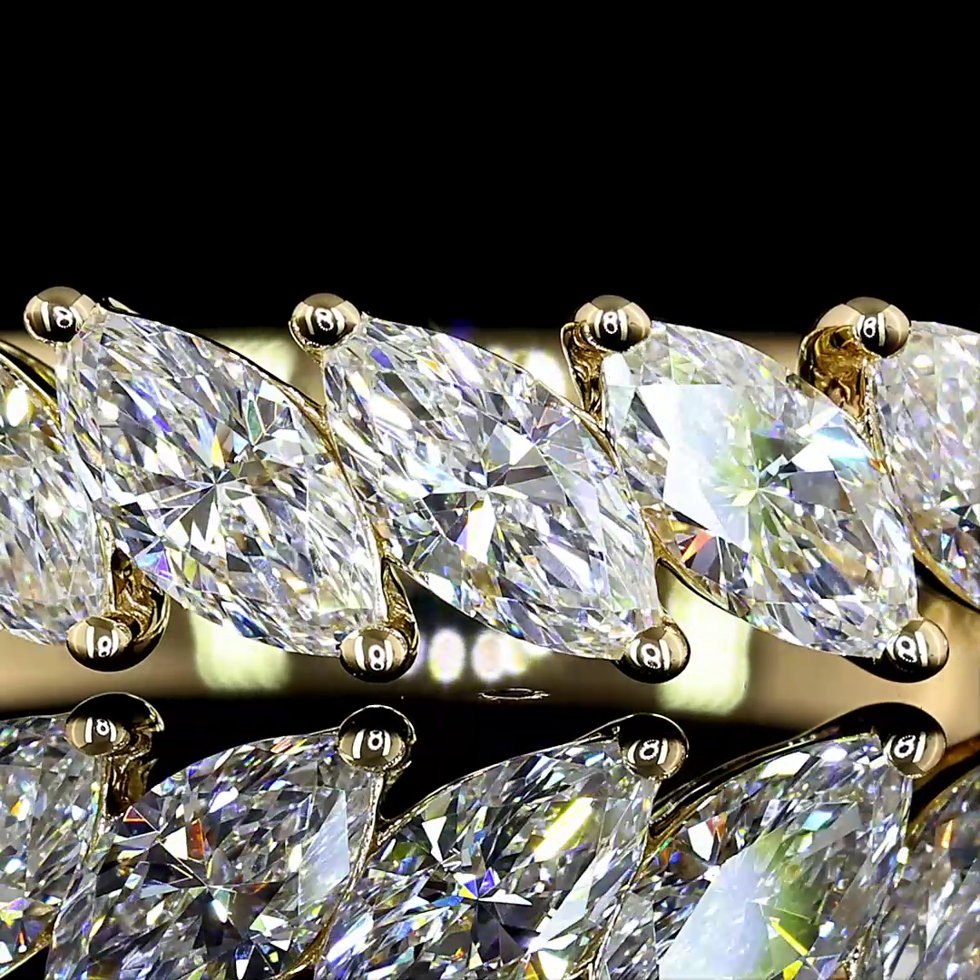 1ctw Prong Inclined Marquise Seven Stone Band