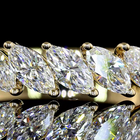 1ctw Prong Inclined Marquise Seven Stone Band