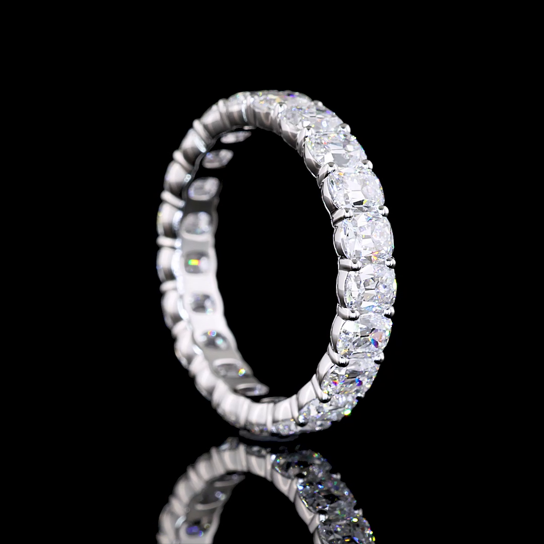 3-1/2ctw Antique Cushion Prong Diamond Eternity Band