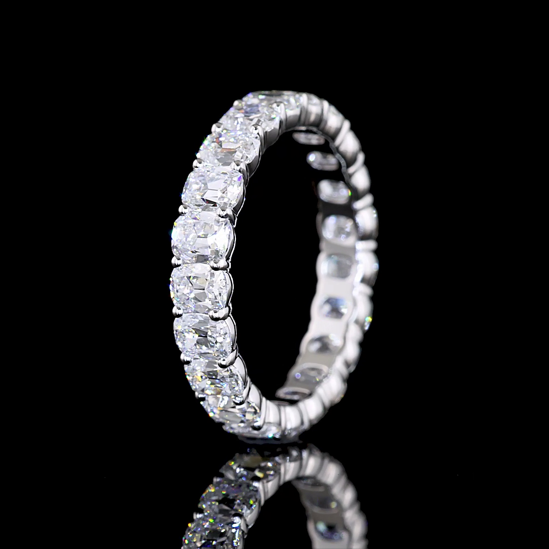 3-1/2ctw Antique Cushion Prong Diamond Eternity Band
