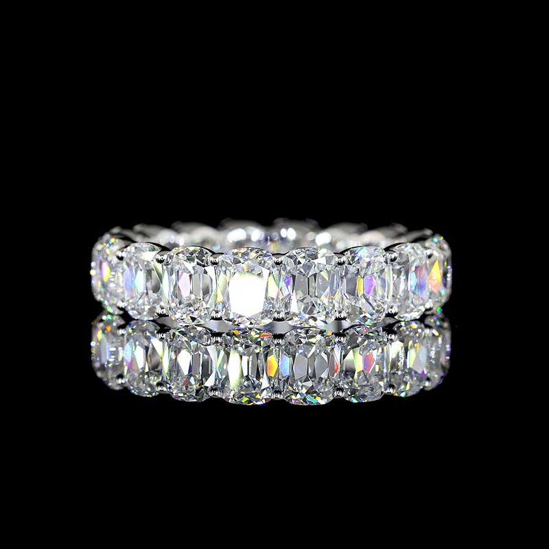 6ctw Antique Cushion Prong Diamond Eternity Band