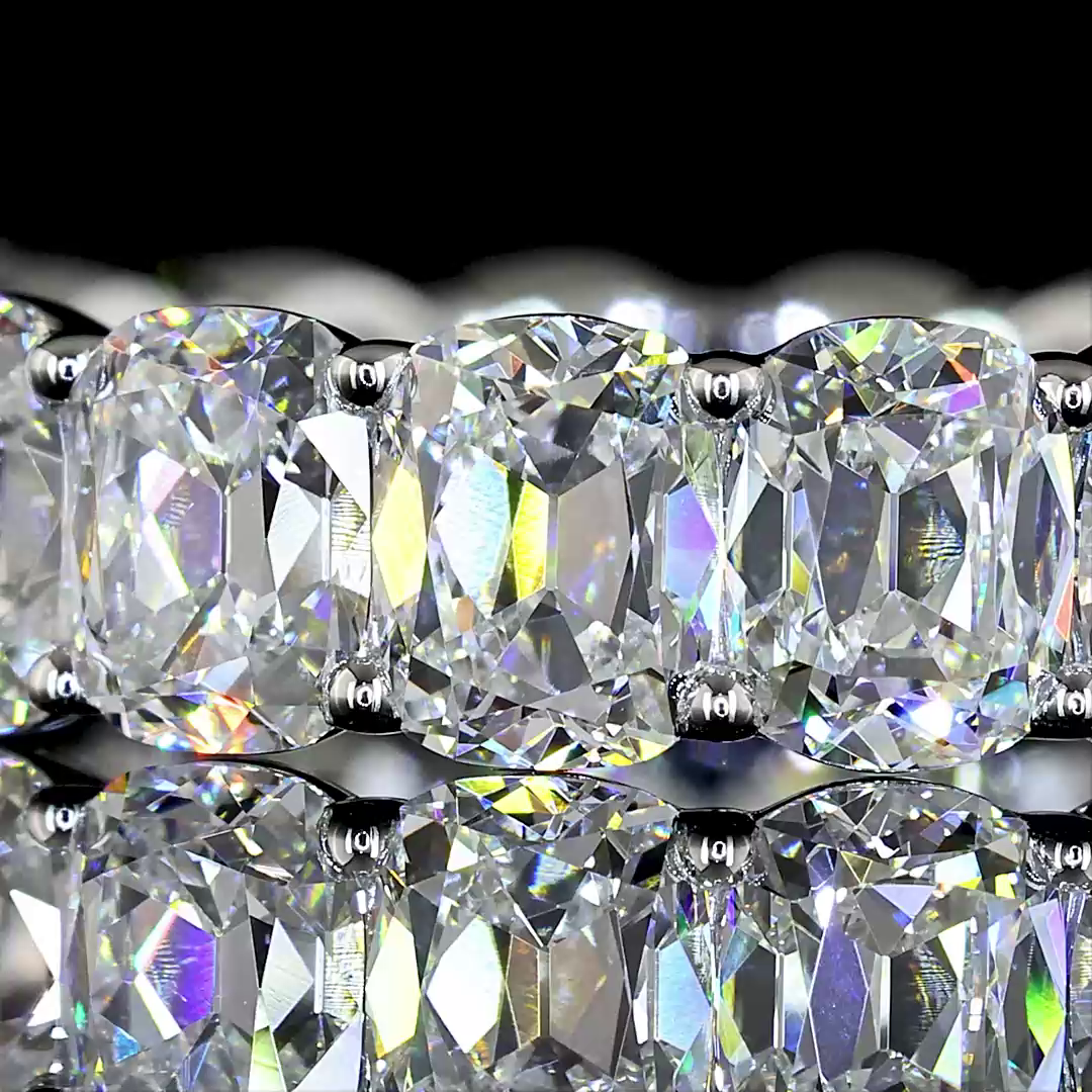 6ctw Antique Cushion Prong Diamond Eternity Band