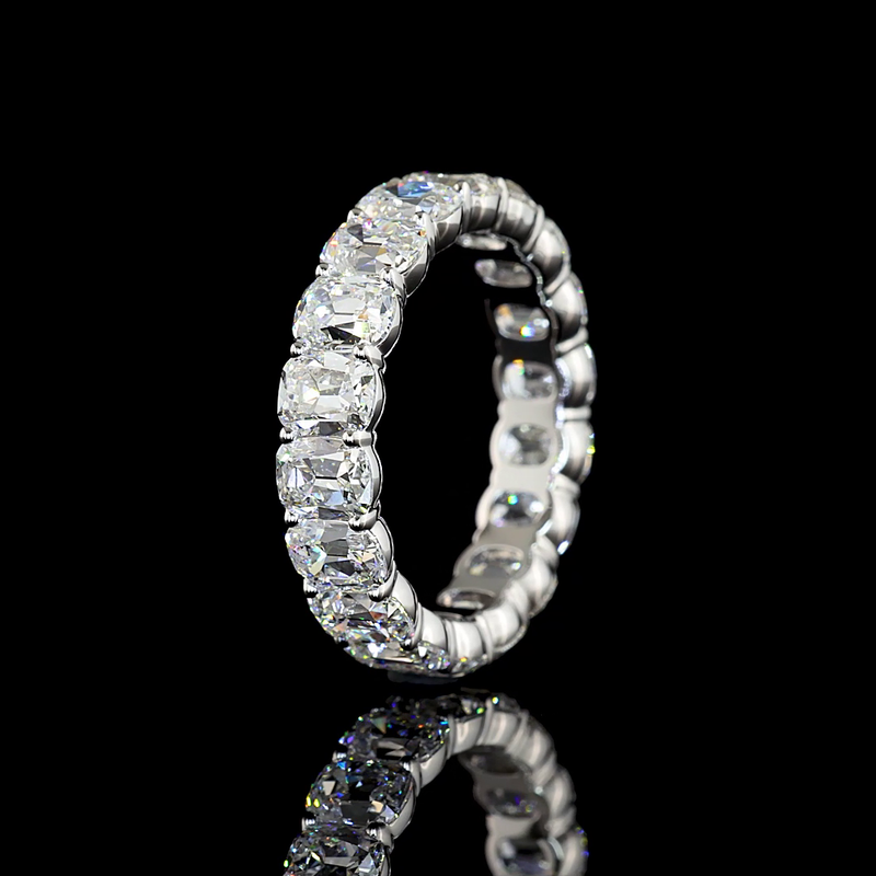 6ctw Antique Cushion Prong Diamond Eternity Band