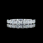 1-1/2ctw Prong East West Cushion 3/4 Eternity Band