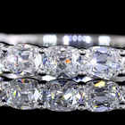 1-1/2ctw Prong East West Cushion 3/4 Eternity Band
