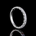 1-1/2ctw Prong East West Cushion 3/4 Eternity Band