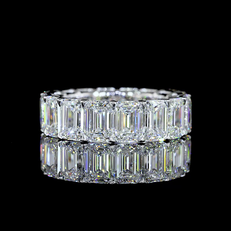 11ctw Emerald Prong Diamond Eternity Band