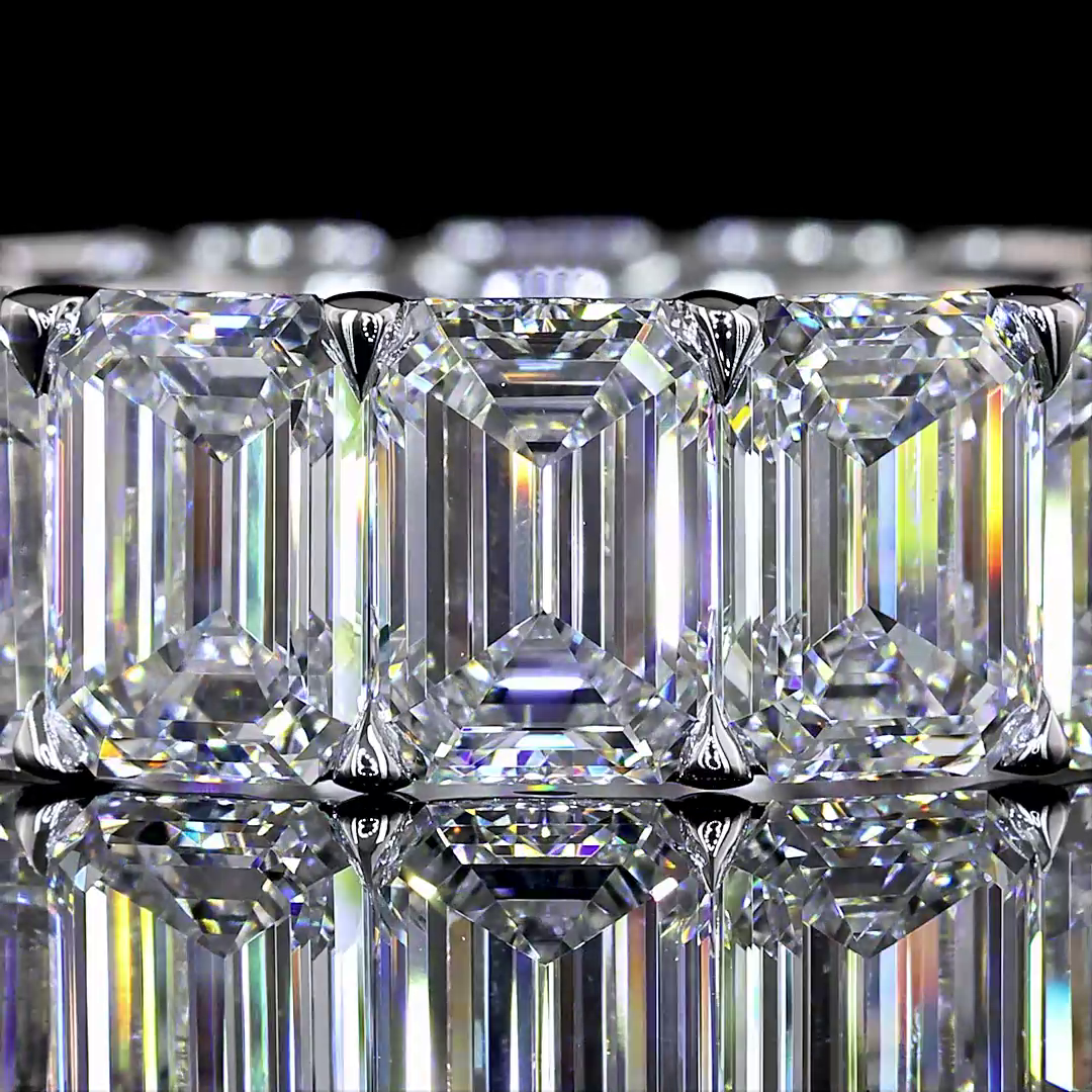 11ctw Emerald Prong Diamond Eternity Band