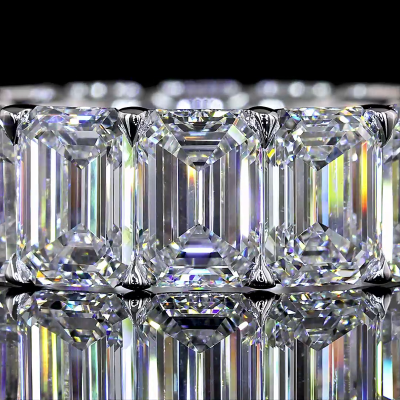 11ctw Emerald Prong Diamond Eternity Band