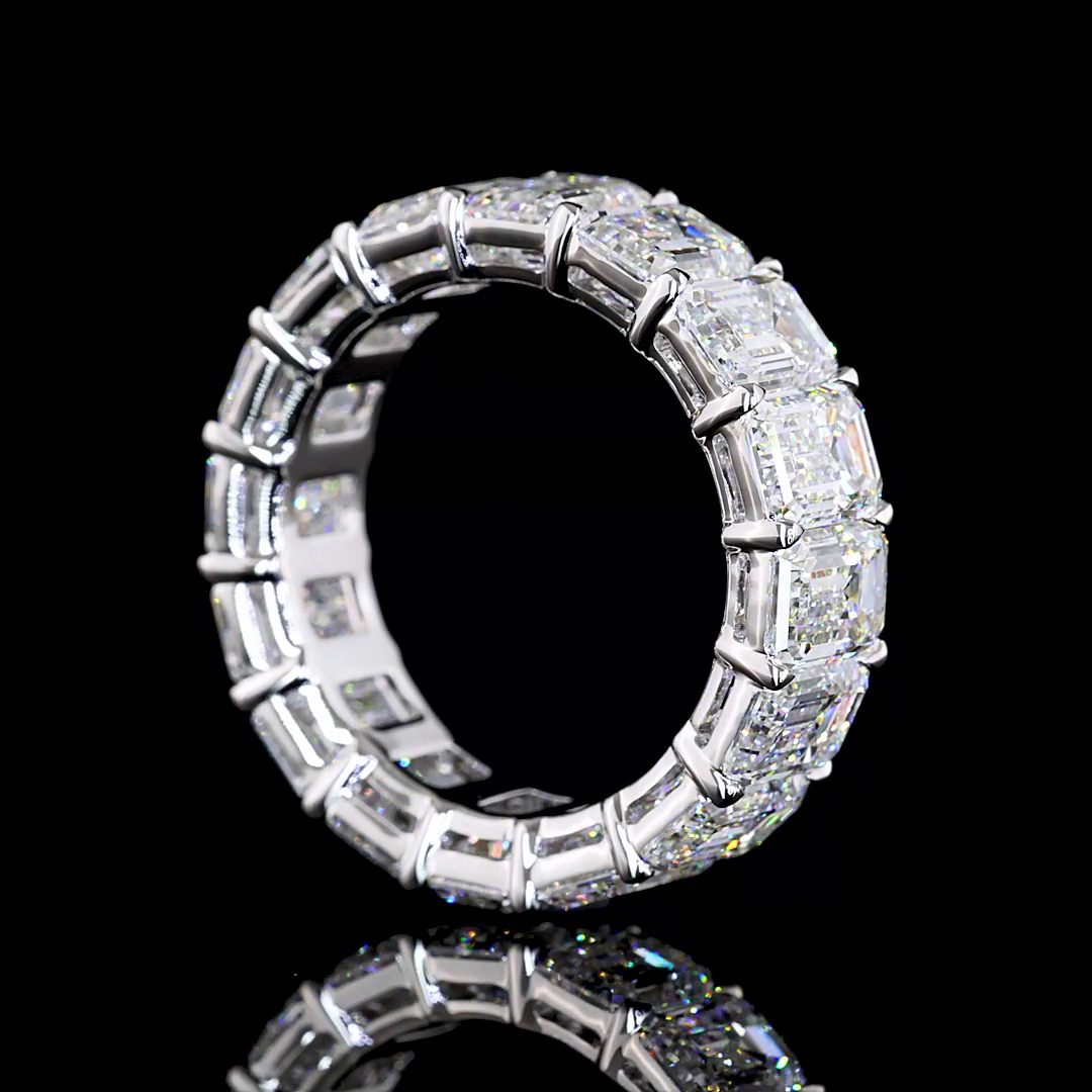 11ctw Emerald Prong Diamond Eternity Band