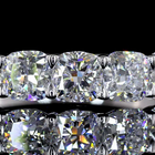 4ctw Prong Cushion Seven Stone Band