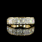 4-1/2ctw Half Bezel Asscher Seven Stone Band