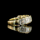 4-1/2ctw Half Bezel Asscher Seven Stone Band