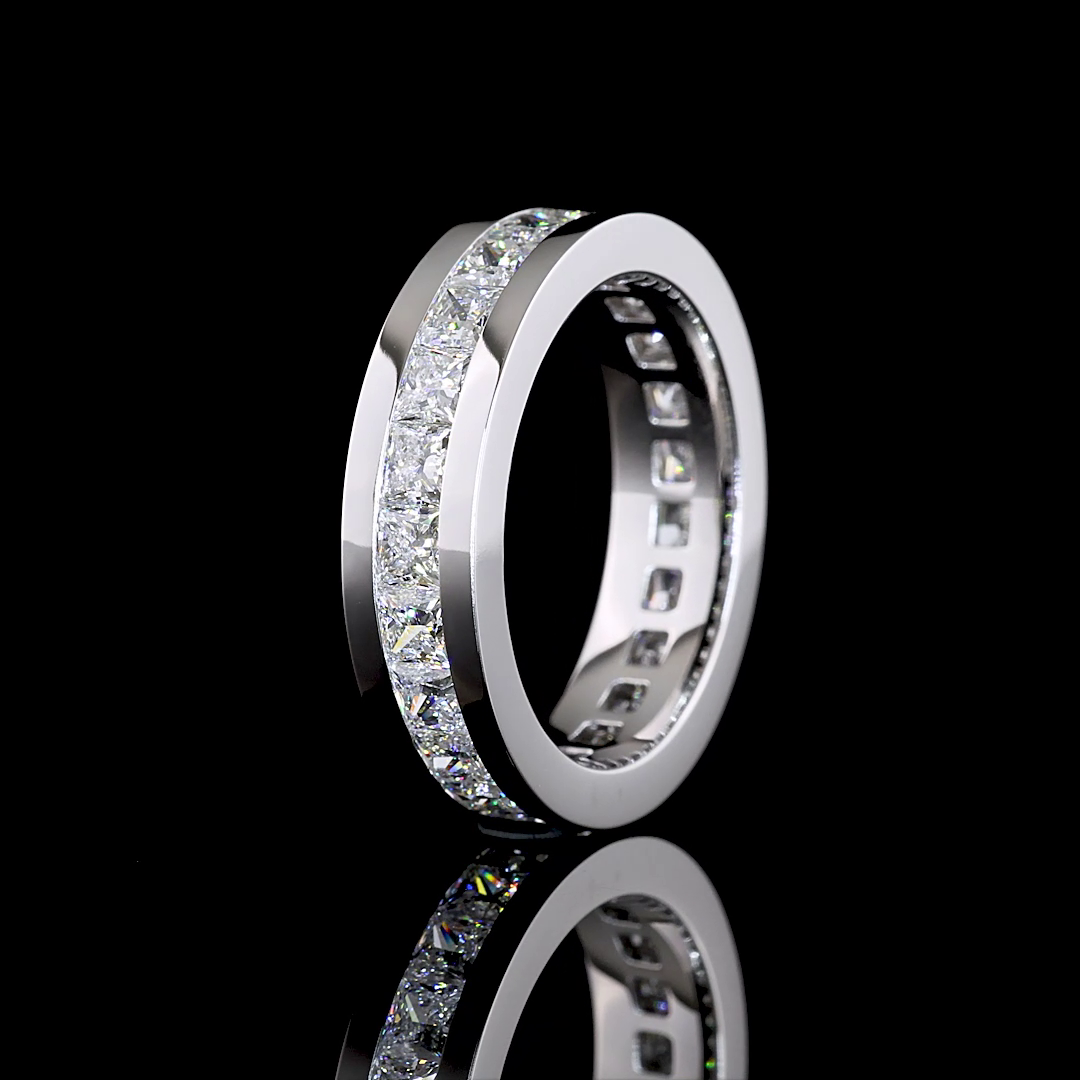 4ctw Princess Channel Diamond Eternity Band