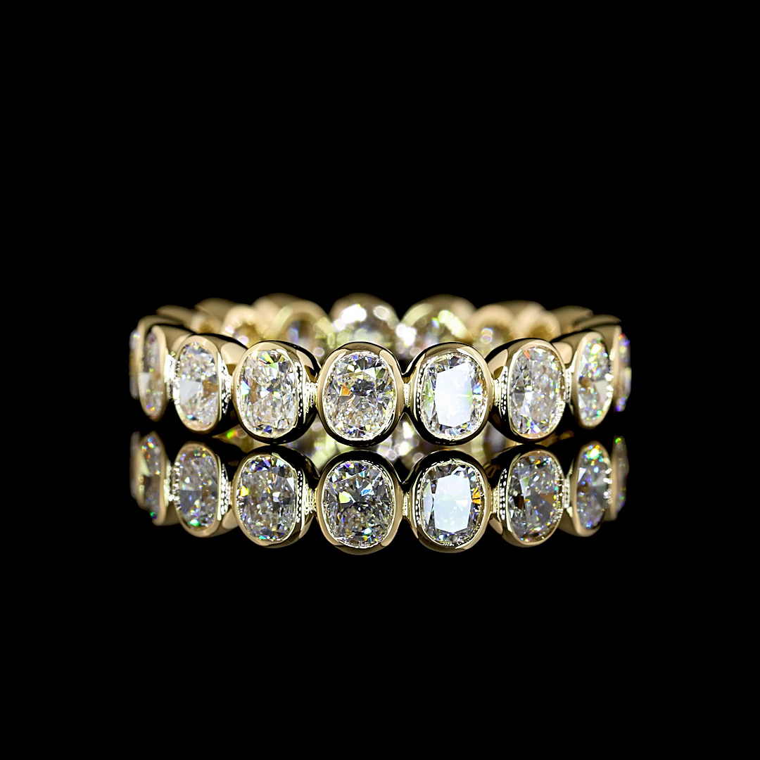 1-1/2ctw Bezel Cushion Eternity Band