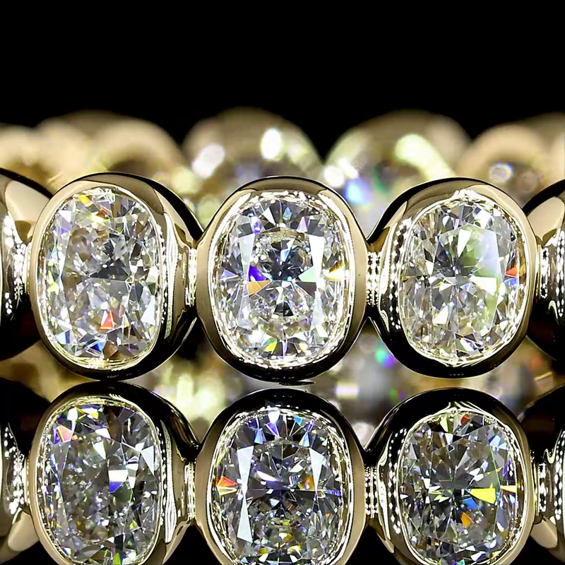 1-1/2ctw Bezel Cushion Eternity Band