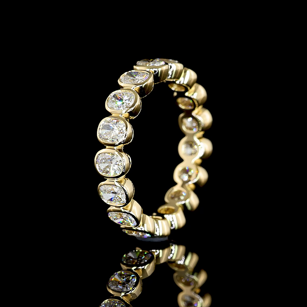 1-1/2ctw Bezel Cushion Eternity Band