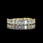 2ctw Antique Cushion Prong Diamond 3/4 Eternity Band