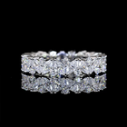 1-1/2ctw Marquise & Round Inclined Prong Diamond Eternity Band