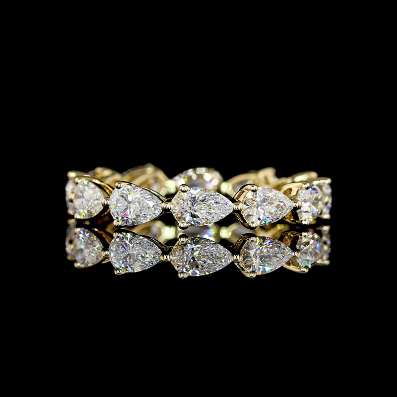 1-3/4ctw Prong East West Pear Eternity Band
