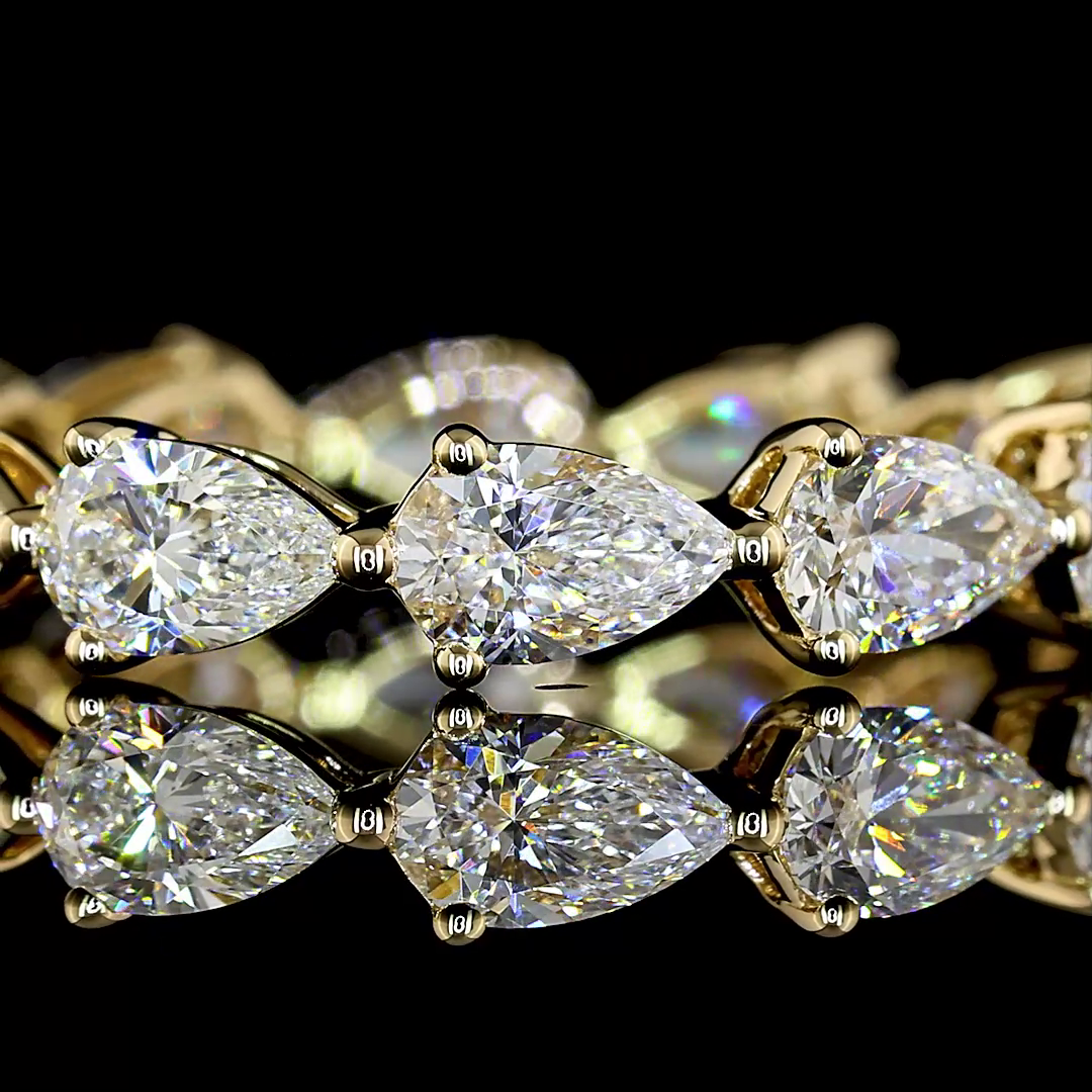 1-3/4ctw Prong East West Pear Eternity Band