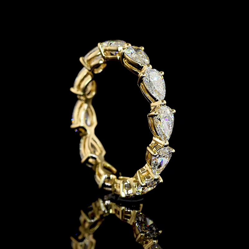 1-3/4ctw Prong East West Pear Eternity Band