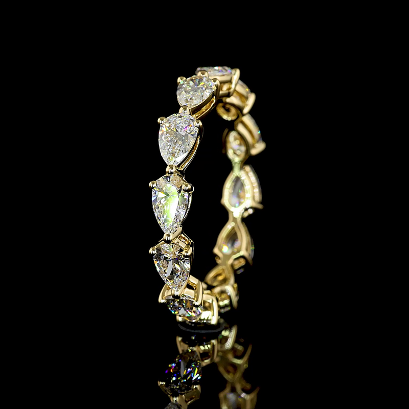 1-3/4ctw Prong East West Pear Eternity Band