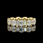 3ctw Oval & Emerald U Prong Diamond Eternity Band