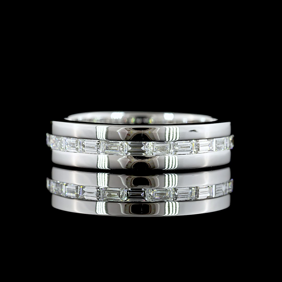 1-1/4ctw Baguette East West Channel Diamond Eternity Band