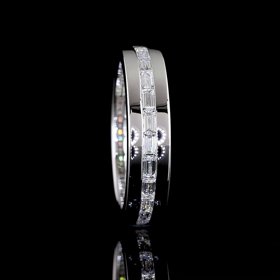 1-1/4ctw Baguette East West Channel Diamond Eternity Band