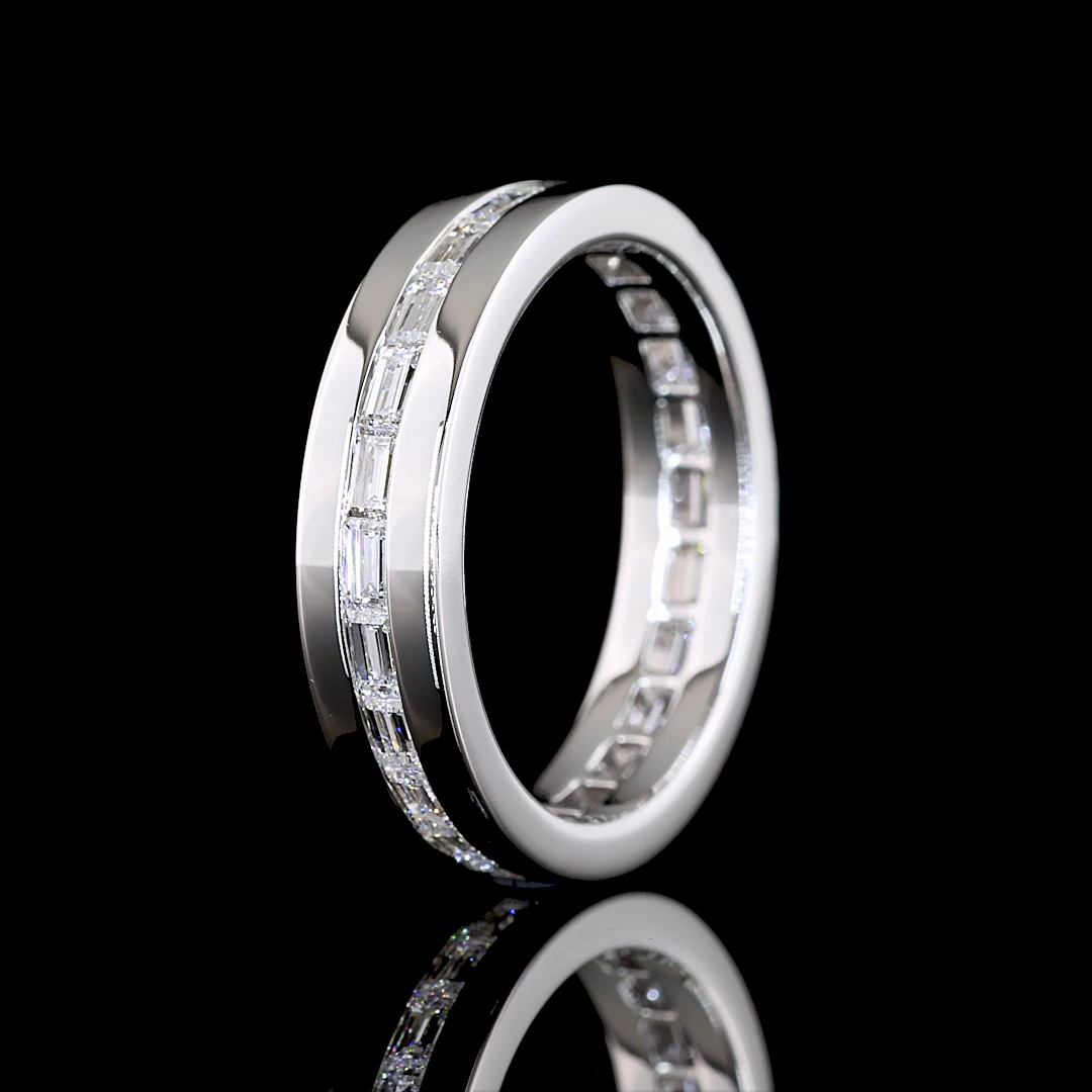 1-1/4ctw Baguette East West Channel Diamond Eternity Band