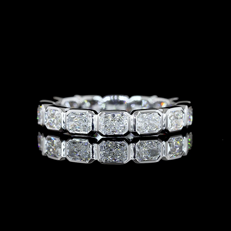 3-3/4ctw Bezel East West Radiant Eternity Band