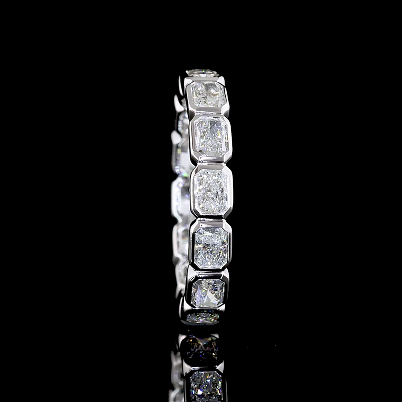 3-3/4ctw Bezel East West Radiant Eternity Band