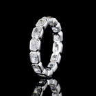 3-3/4ctw Bezel East West Radiant Eternity Band