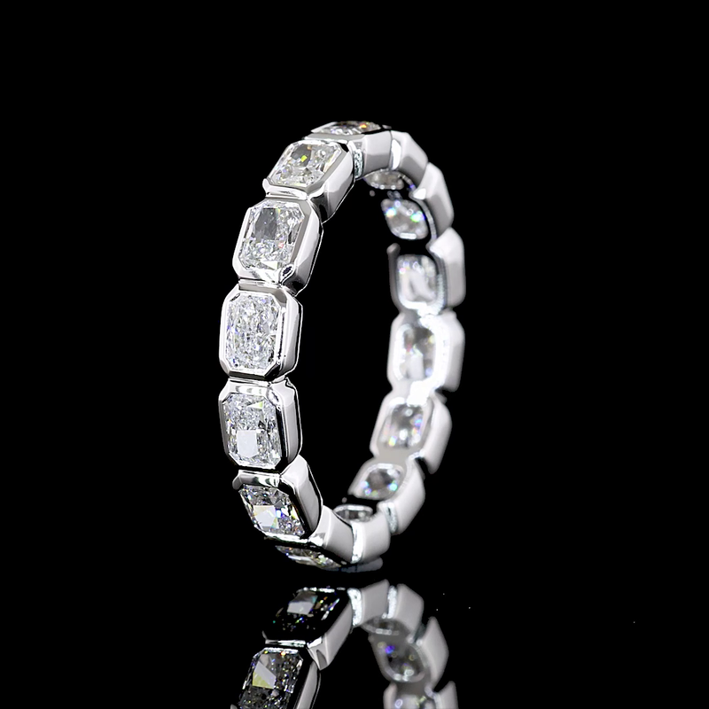 3-3/4ctw Bezel East West Radiant Eternity Band