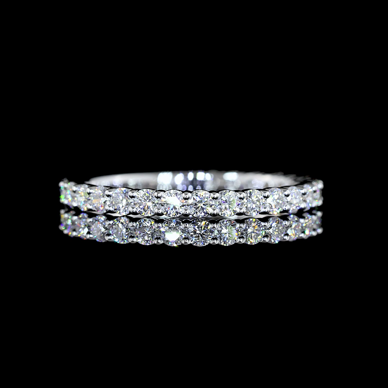 3/4ctw Prong Round 3/4 Eternity Band