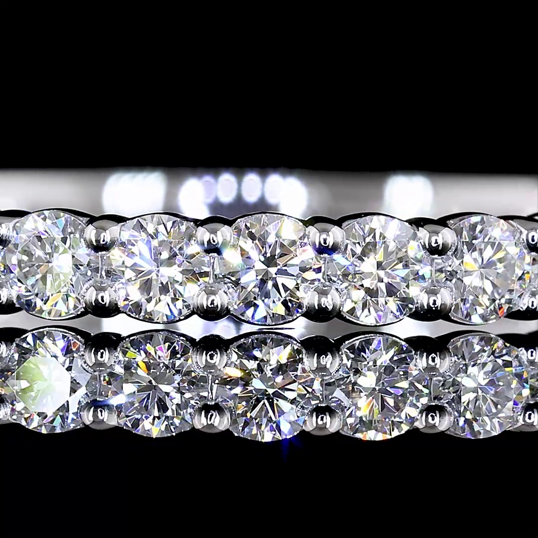 3/4ctw Prong Round 3/4 Eternity Band
